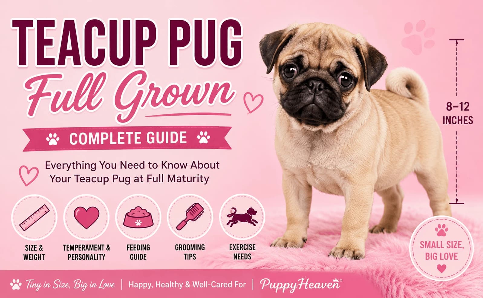 Teacup Pug Full Grown: Size, Weight, Care & Complete Guide